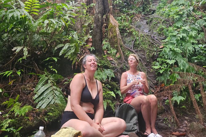 Mindfulness Rainforest Hike, Forest Bathing, Volcanic Hot Springs - The waterfall pool: a cold reset