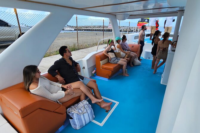 Private Half Day with Waterslide Boat - Setting out from Frigate Bay Beach