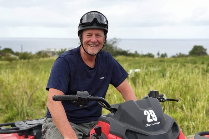 St Kitts ATV Adventure and Beach Tour - Riding through cane fields and volcanic country