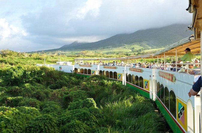 St Kitts Scenic Train Tour (Hotel or Ship) - Sugar fields, Mount Liamuiga, and black-sand beaches