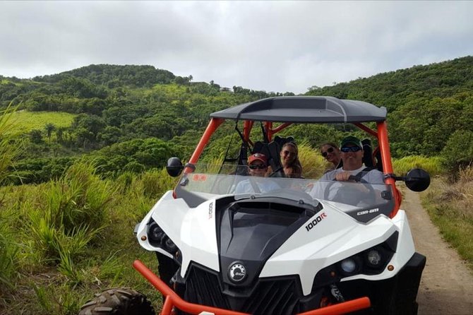 Sunny Blue Rentals in St Kitts for ATV and Dune Buggy Combo Tours - The safety briefing and the $25 permit