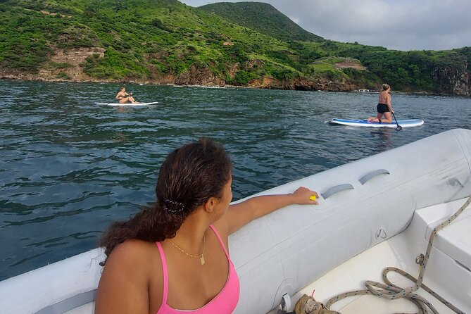 SUP Paddle Board Adventure - Paddling onward to a secluded beach